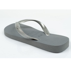 Șlapi Havaianas în gri oțel argint 2