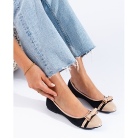 Balerini de dama cu fundita Shelovet negru 1