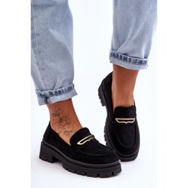 PS1 Mocasini cu slip-on din piele intoarsa pentru dama Negri Pure Love negru 1
