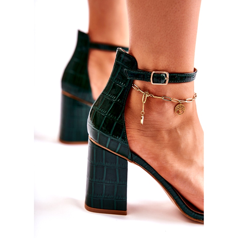 Sandale de șarpe pentru femei Model verde 2