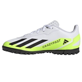 Pantofi de fotbal Adidas X Crazyfast.4 Tf Jr IE4066 alb alb 1