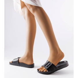 Glisoare de cauciuc negru cu cataramă de la Nelm 2