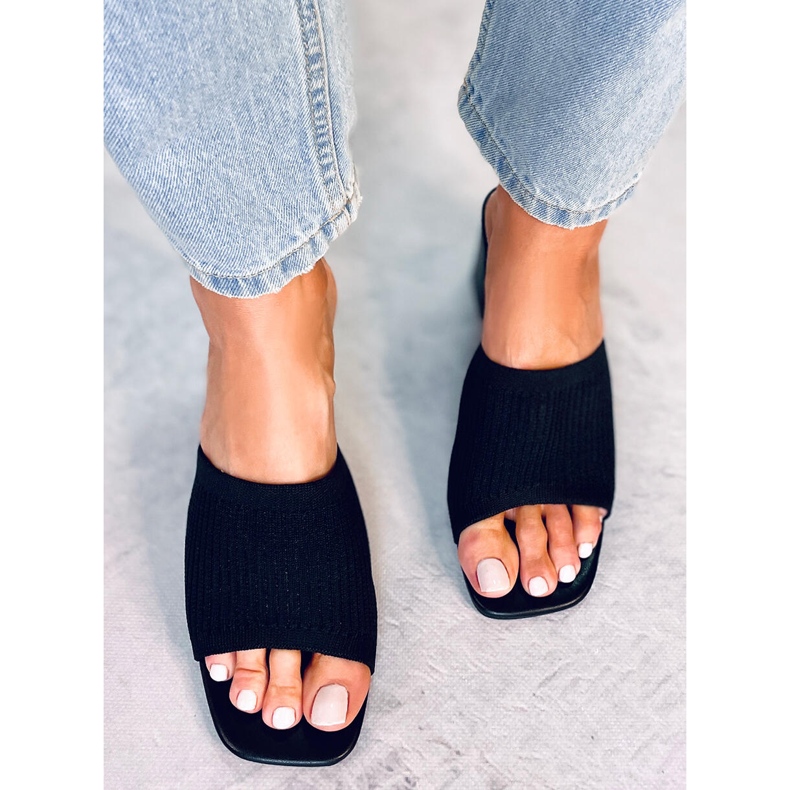 Greet Sandale negre cu toc negru 1