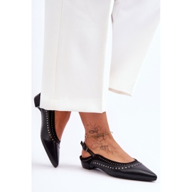 PG1 Balerini din piele cu crampoane Laroshe negru 2