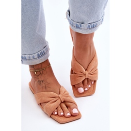 Papuci de damă portocalii Vanilla Sky din velur portocale 2 Papuci de damă portocalii Vanilla Sky din velur portocale 2