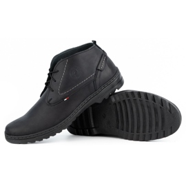 Olivier Pantofi casual barbati din piele 234GT negru 3