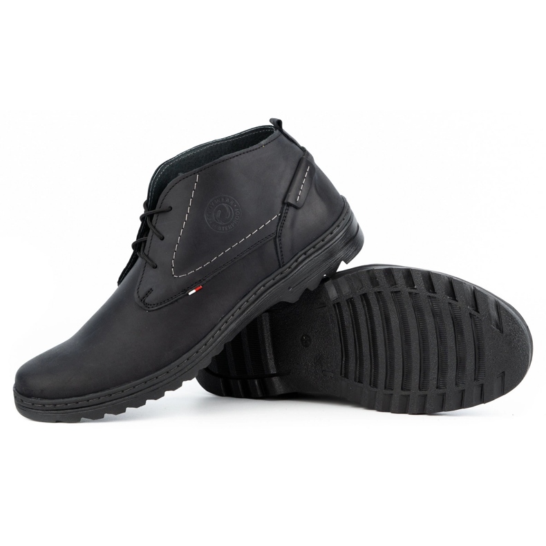 Olivier Pantofi casual barbati din piele 234GT negru 3