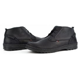 Olivier Pantofi casual barbati din piele 234GT negru 4