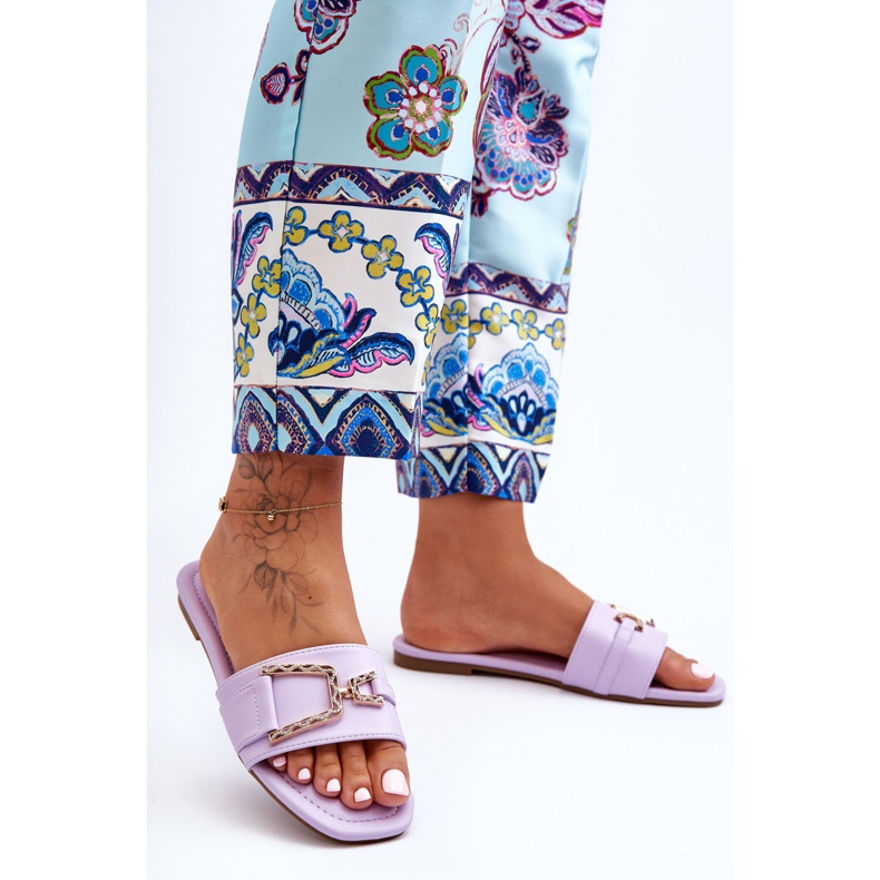 Papuci Clasici Dama Cu Mov Impodobit Impresionant violet 1 Papuci Clasici Dama Cu Mov Impodobit Impresionant violet 1