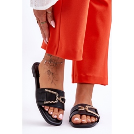 Papuci de damă, clasici, negri, împodobiți impresionante negru 1 Papuci de damă, clasici, negri, împodobiți impresionante negru 1