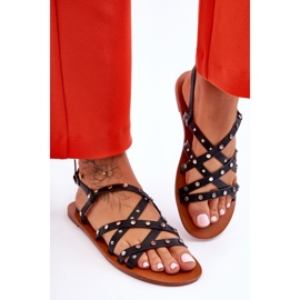 Sandale Dama Cu Ornamente Alemona Negre negru 2