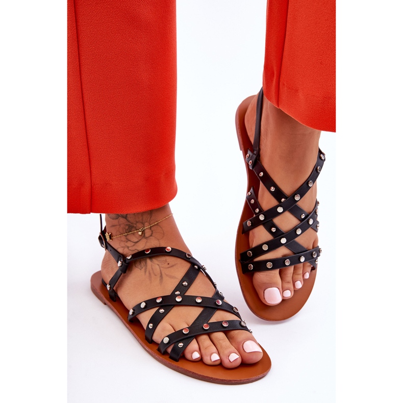 Sandale Dama Cu Ornamente Alemona Negre negru 2