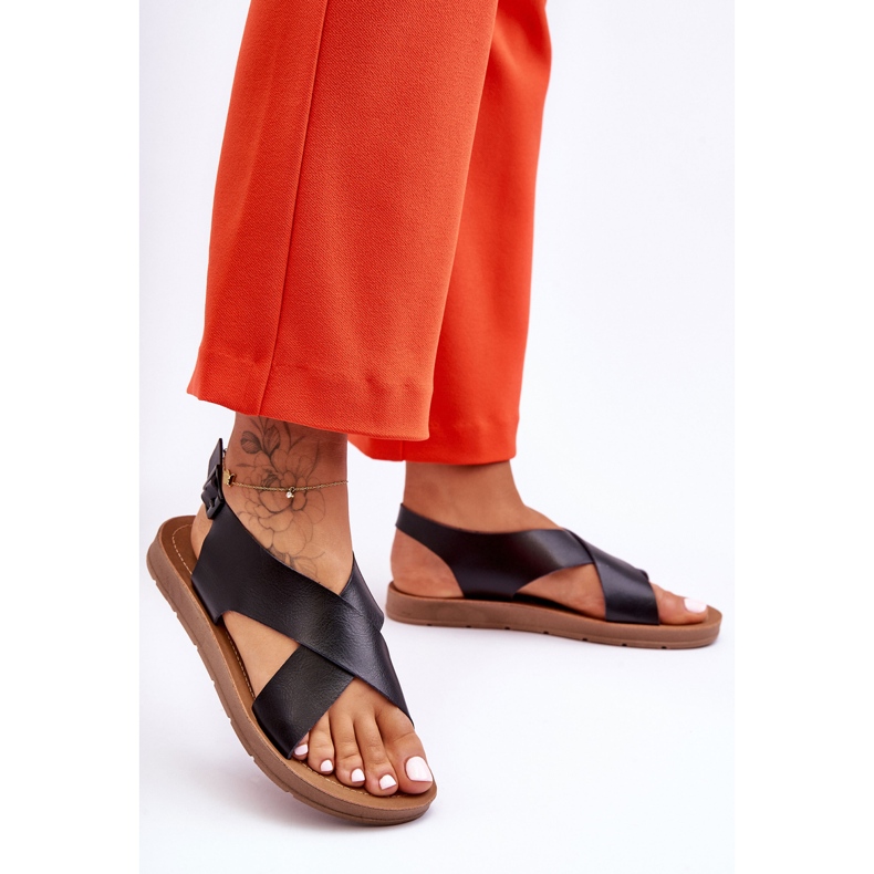 PG1 Sandale Clasice Ușoare Damă Negre Lenny negru 1