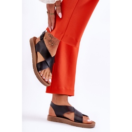 PG1 Sandale Clasice Ușoare Damă Negre Lenny negru 2