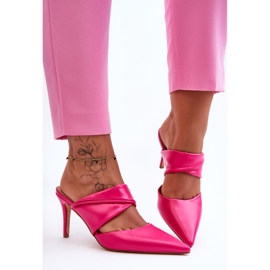 Flip Flops din piele Fuchsia Aveline roz 1