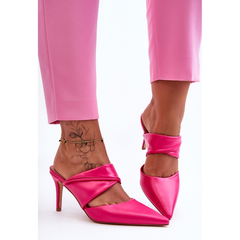 Flip Flops din piele Fuchsia Aveline roz 1