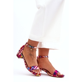 STEPHAN Sandale cu toc înalt din satin cu modele, amestec roșu, inspiră-mă! multicolor 4 STEPHAN Sandale cu toc înalt din satin cu modele, amestec roșu, inspiră-mă! multicolor 4