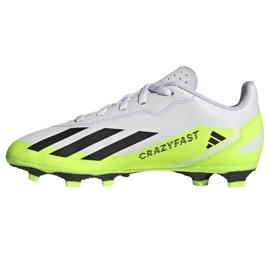 Pantofi de fotbal Adidas X Crazyfast.4 FxG Jr IE1588 alb alb 1