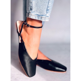 Balerini cu toc deschis de la Gianna Black negru 1 Balerini cu toc deschis de la Gianna Black negru 1