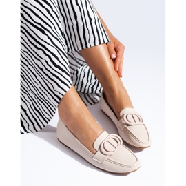 Mocasini eleganti de dama Shelovet bej 1