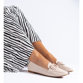 Mocasini eleganti de dama Shelovet bej 2