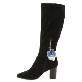 Cizme negre elastice Caprice 9-25520-41 044 cizme negre până la genunchi negru 1 Cizme negre elastice Caprice 9-25520-41 044 cizme negre până la genunchi negru 1