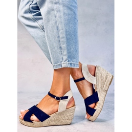 Sandale tip espadrile Willa Blue albastru 5
