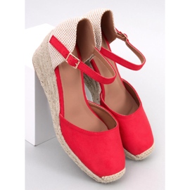 Espadrile Platten Red cu pană roșu 1