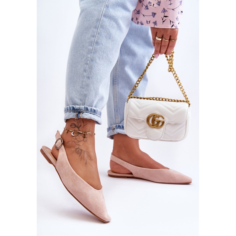 PS1 Balerini roz de piele intoarsa Kenra pentru dama 1