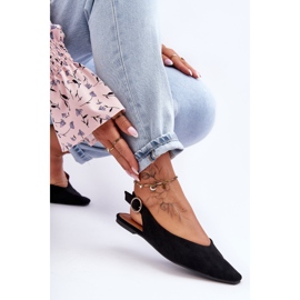 PS1 Balerini Kenra pentru femei din piele intoarsa neagra negru 2