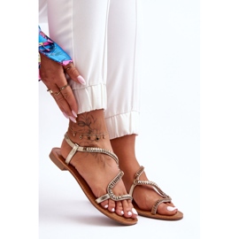 Sandale Slip-On pentru damă Gold Hayen de aur 1