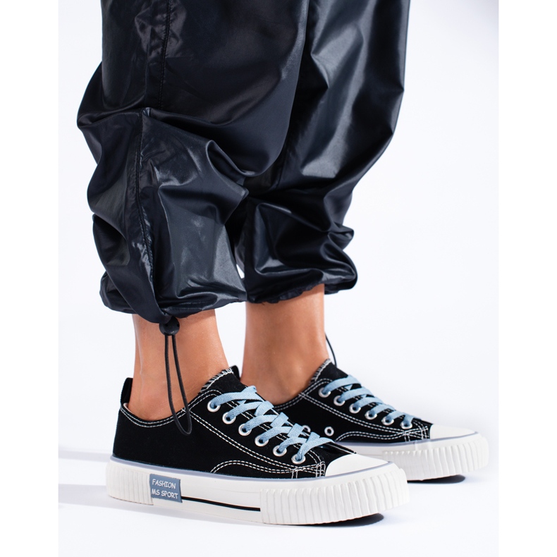 Tenisi negri de damă Shelovet, cu vârful joasă negru 1