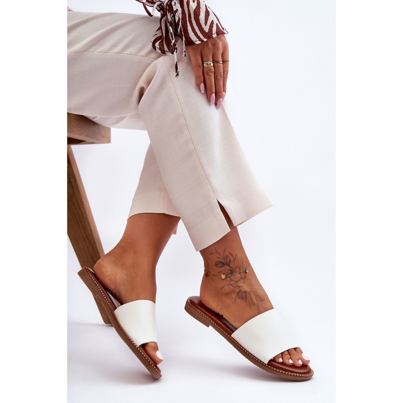 Sandale clasice de damă Afrodita albă 1