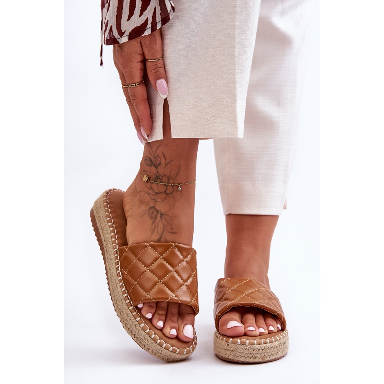 Papuci de damă Camel Lullaby Platform maro 2