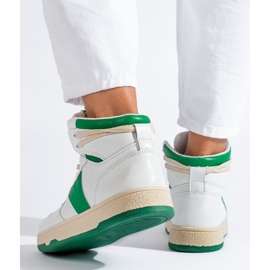 Adidași de damă Shelovet înalți alb și verde 2