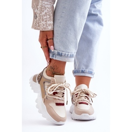 Pantofi sport pe o talpă masivă Bej Corena 1