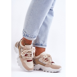 Pantofi sport pe o talpă masivă Bej Corena 2