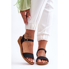 Sandale clasice cu pană joasă Negru Arya 1