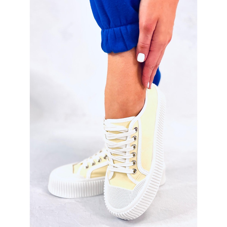 Tenisi dama cu platforma Dors Yellow galben 1
