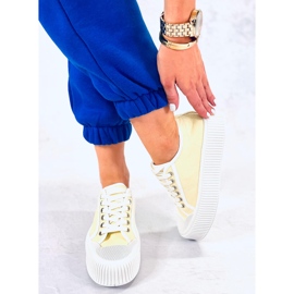 Tenisi dama cu platforma Dors Yellow galben 2