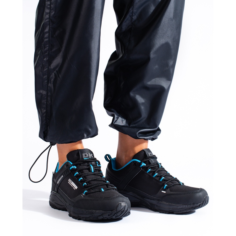 Pantofi de trekking outdoor pentru femei DK negru și albastru 1