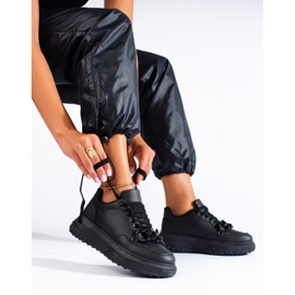 Tenisi negri de damă cu lanț Shelovet negru 1