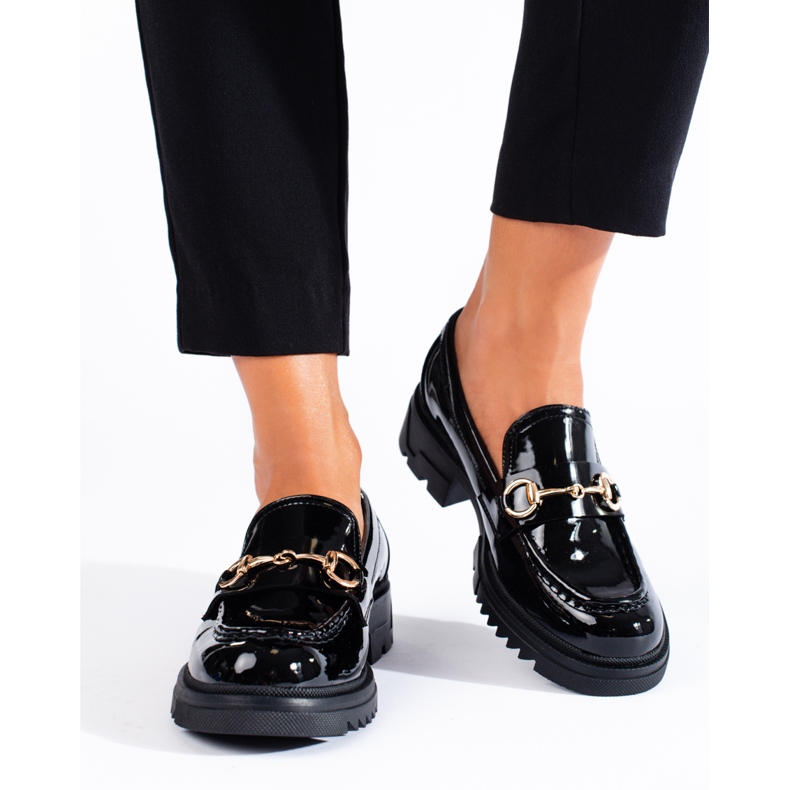 Mocasini negri lavete Shelovet negru 1