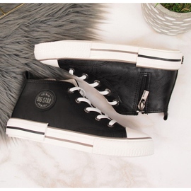 Tenisi copii piele ecologica neagra Big Star II374003 negru 2