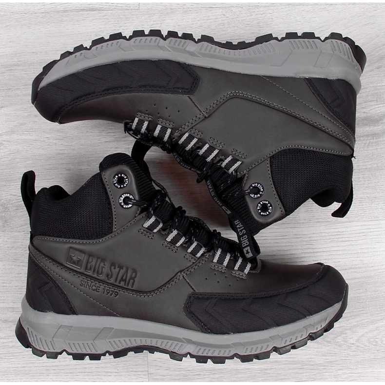 Cizme de drumeție gri pentru bărbați Big Star II174176 1