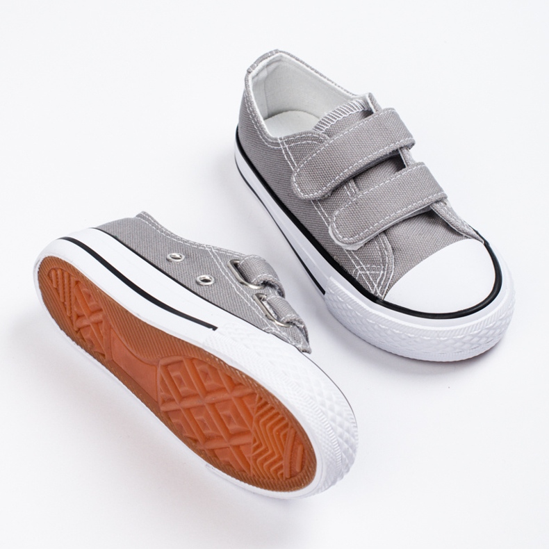 Tenisi copii Shelovet gri cu velcro 1 Tenisi copii Shelovet gri cu velcro 1
