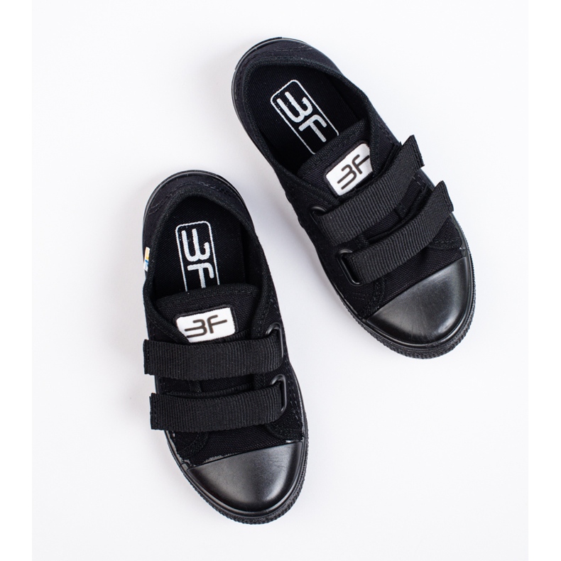 SHELOVET Tenisi negri pentru copii cu velcro 3F negru 1 SHELOVET Tenisi negri pentru copii cu velcro 3F negru 1