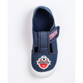 SHELOVET Papuci cu velcro pentru un băiat cu o minge 3F albastru 2