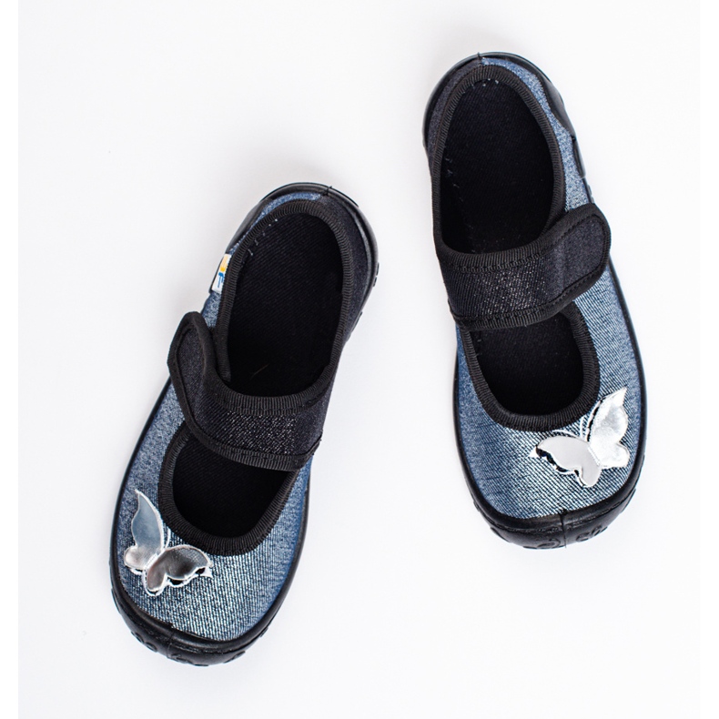 SHELOVET Papuci fluture 3F pentru fete gri 1