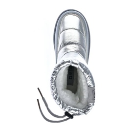 Cizme de zăpadă metalizate argintii pentru fete Big Star KK374218 1